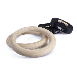 Κρίκοι γυμναστικής AMILA WOOD Gymnastics Rings (84762)