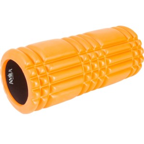 AMILA Foam Roller Plexus Φ14x33cm Πορτοκαλί/Μαύρο (96821)