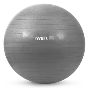Μπάλα Γυμναστικής AMILA GYMBALL 75cm Γκρι Bulk (48425)