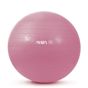 Μπάλα Γυμναστικής AMILA GYMBALL 55cm Ροζ Bulk (48438)
