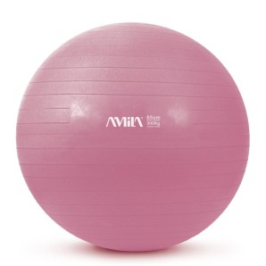 Μπάλα Γυμναστικής AMILA GYMBALL 65cm Ροζ Bulk (48439)
