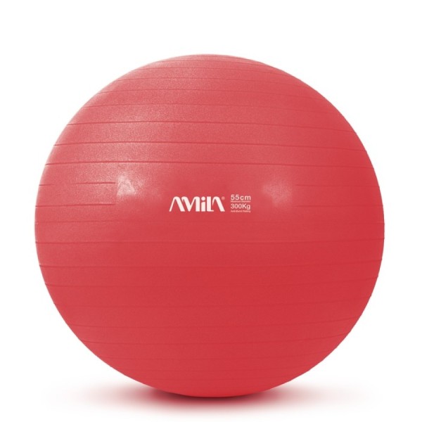 Μπάλα Γυμναστικής AMILA GYMBALL 55cm Κόκκινη Bulk (48440)
