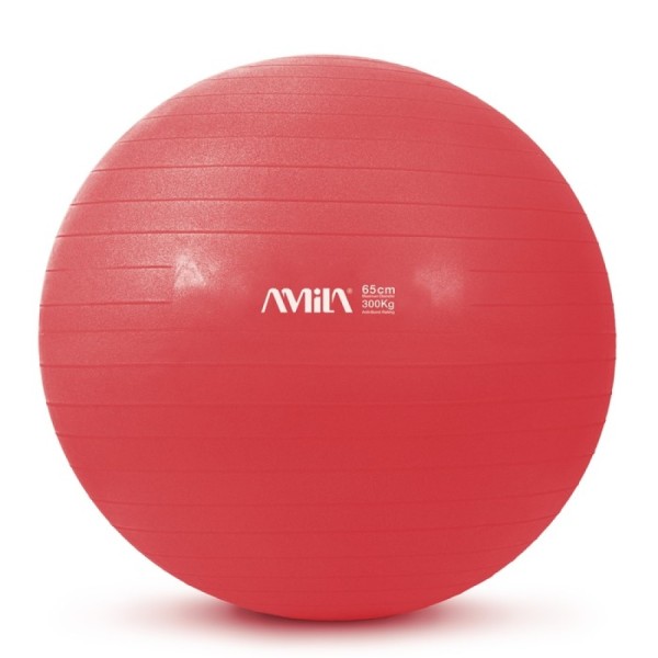 Μπάλα Γυμναστικής AMILA GYMBALL 65cm Κόκκινη Bulk (48441)