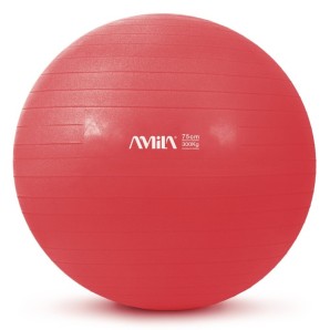 Μπάλα Γυμναστικής AMILA GYMBALL 75cm Κόκκινη Bulk (48443)