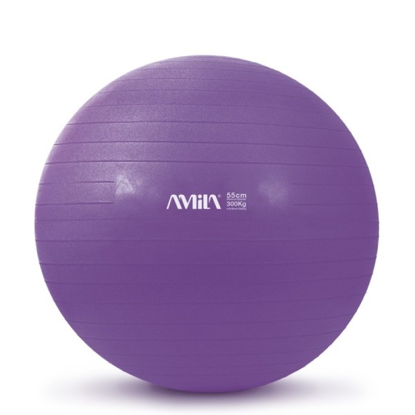 Μπάλα Γυμναστικής AMILA GYMBALL 55cm Μωβ (95830)
