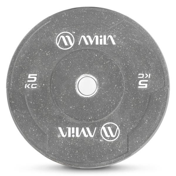 Δίσκος Color Bumper Plate Slim 50 mm 5 kg – Γκρι (84846)