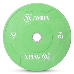 Δίσκος Color Bumper Plate Slim 50 mm 10 kg – Πράσινο (84847)