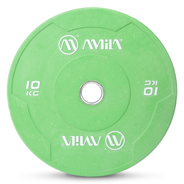 Δίσκος Color Bumper Plate Slim 50 mm 10 kg – Πράσινο (84847)