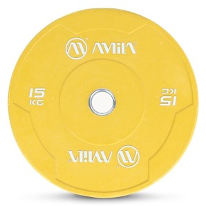 Δίσκος Color Bumper Plate Slim 50 mm 15 kg – Κίτρινο (84848)