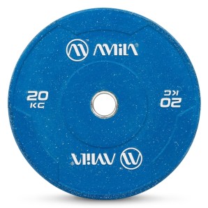 Δίσκος Color Bumper Plate Slim 50 mm 20 kg – Μπλε (84849)