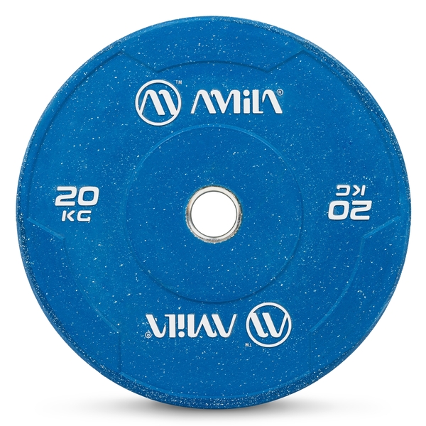 Δίσκος Color Bumper Plate Slim 50 mm 20 kg – Μπλε (84849)