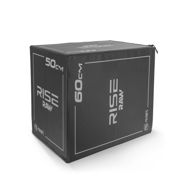 Πλειομετρικό Κουτί Plyo Box Raw Rise 40x50x60 cm - Μαύρο (95146)