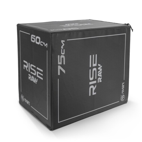 Πλειομετρικό Κουτί Plyo Box Raw Rise 50x60x75 cm - Μαύρο (95147)