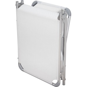 Ξαπλώστρα Τρίσπαστη Παραλίας ESCAPE Άσπρη/Γκρι (15562)