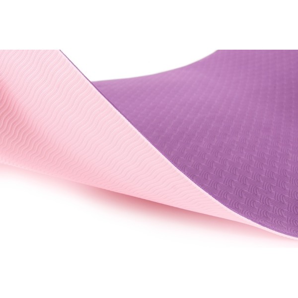 Στρώμα Yoga 4mm TPE Ροζ/Μωβ (81771)