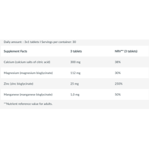 Calcium Zinc Magnesium from organic sources BioTech (90tabs)