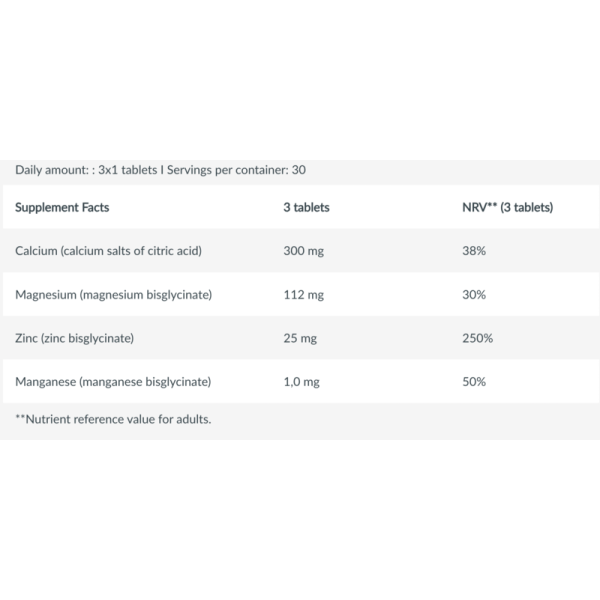 Calcium Zinc Magnesium from organic sources BioTech (90tabs)