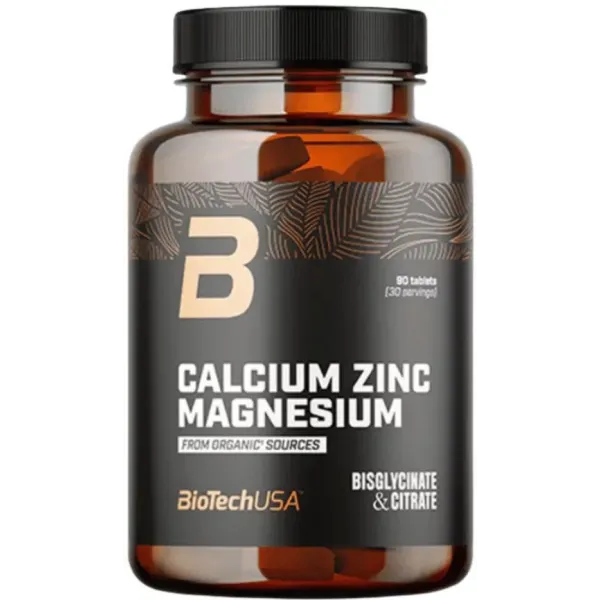 Calcium Zinc Magnesium from organic sources BioTech (90tabs)