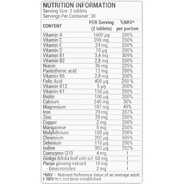 Multivitamin DY (60tabs)