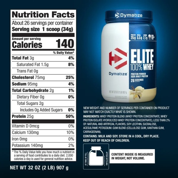 Elite 100% Whey Protein Dymatize (2170gr)