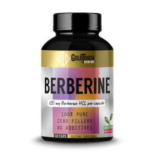 Berberine HCL (650mg/cap) No fillers GoldTouch (60caps)