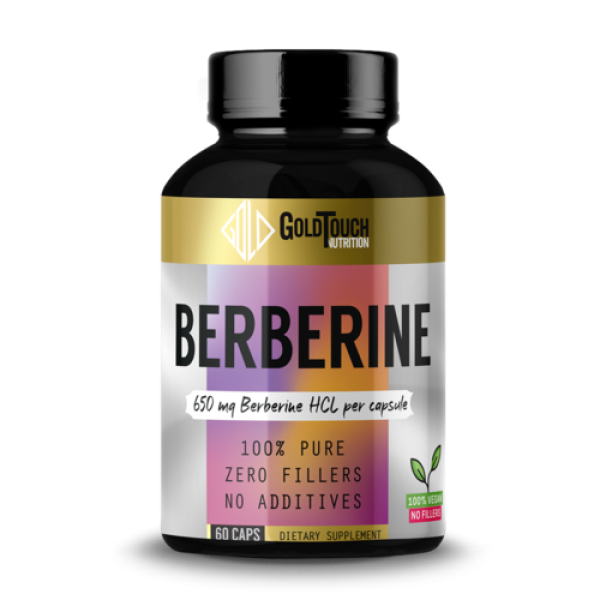 Berberine HCL (650mg/cap) No fillers GoldTouch (60caps)