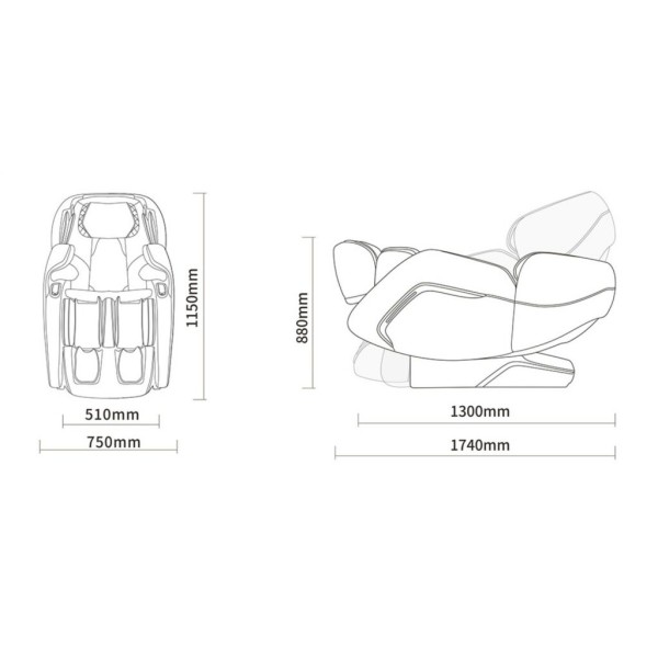 Πολυθρόνα Μασάζ Life Care by i‑Rest SL‑A307‑8 (Mαύρη)