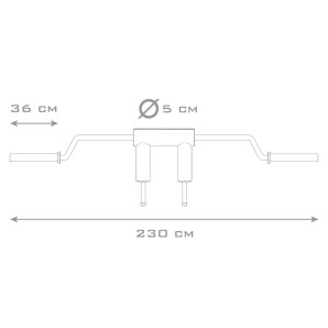LivePro Ολυμπιακή Μπάρα Safety Squat 230cm (LP‑8376)
