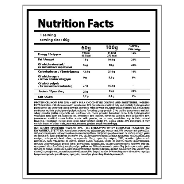 NUTRIYUMMY BARPRO MILKY CHOCOLATE (60gr)