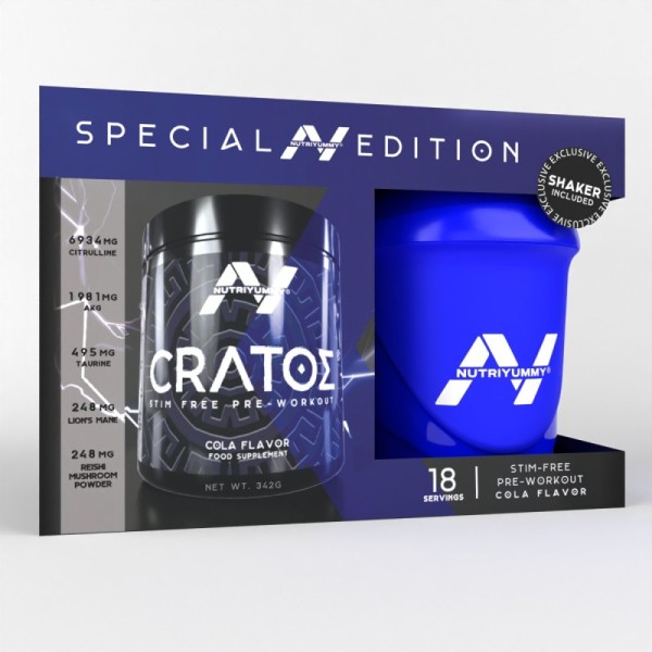 NUTRIYUMMY CRATOS STIM-FREE PREWORKOUT POWDER COLA (342g)