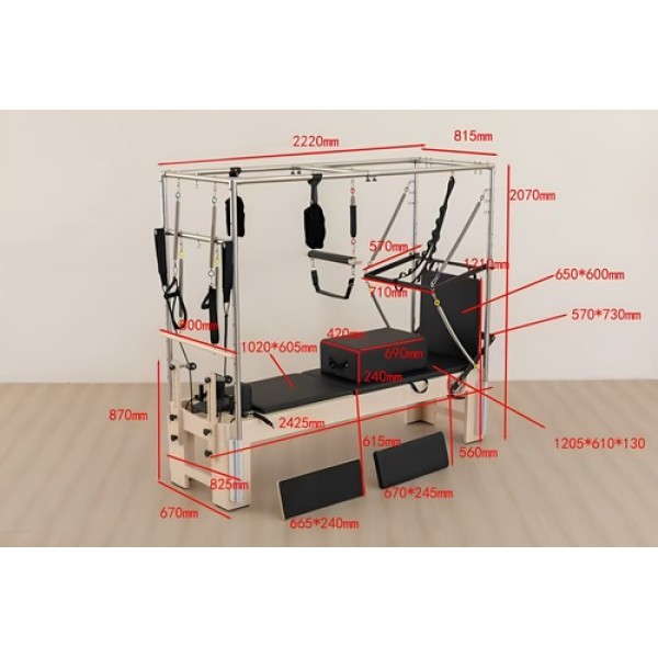 Pegasus® Pilates Reformer Cadillac 3‑in‑1 Oak