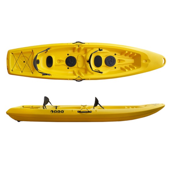 Barka διθέσιο καγιάκ με ενσωματωμένες πλάτες - κίτρινο