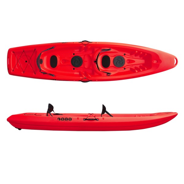Barka διθέσιο καγιάκ με ενσωματωμένες πλάτες - Κόκκινο