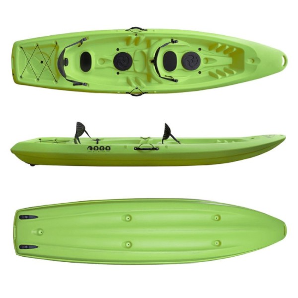 Barka διθέσιο καγιάκ με ενσωματωμένες πλάτες - πράσινο