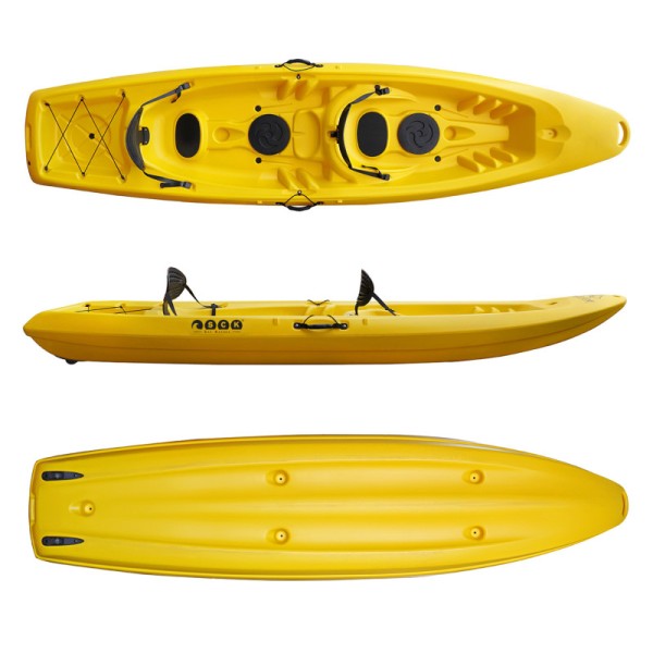 Barka διθέσιο καγιάκ με ενσωματωμένες πλάτες - κίτρινο