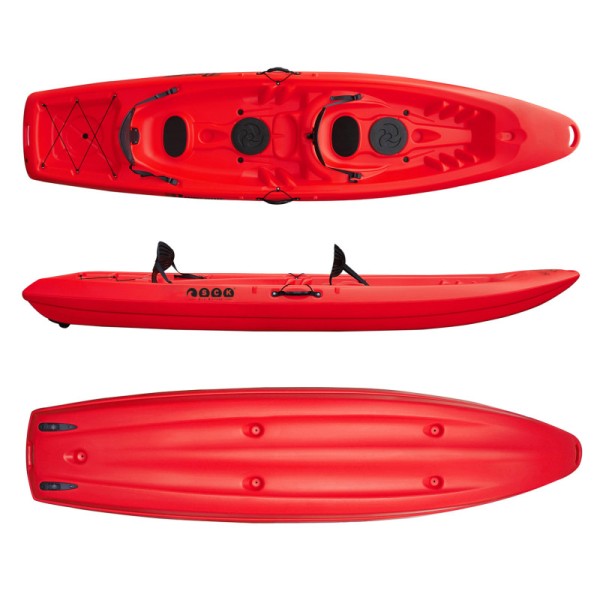 Barka διθέσιο καγιάκ με ενσωματωμένες πλάτες - Κόκκινο