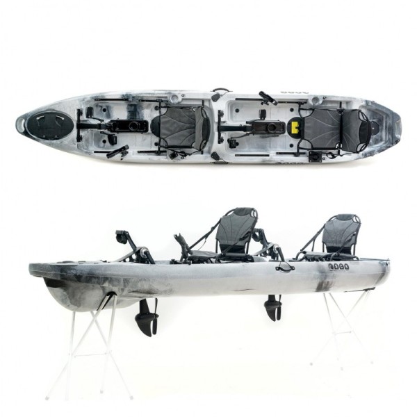 Cyclo 2 διθέσιο ποδηλατικό καγιάκ για ψάρεμα SCK άσπρο-μαύρο