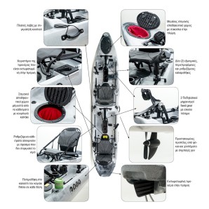 Cyclo 2 modular πολυμορφικό, ποδηλατικό καγιάκ για ψάρεμα SCK