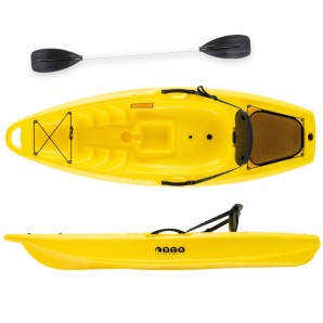 Hoppy παιδικό καγιάκ με κουπί και ενσωματωμένη πλάτη SCK Κίτρινο