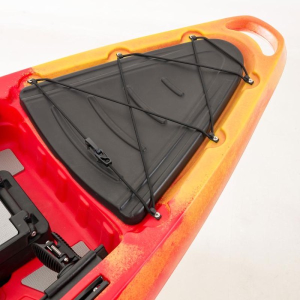 SCK Largo 300 Μονοθέσιο Pedal Kayak ready με αλουμινίου κάθισμα και τιμονιέρα | Κόκκινο-Κίτρινο