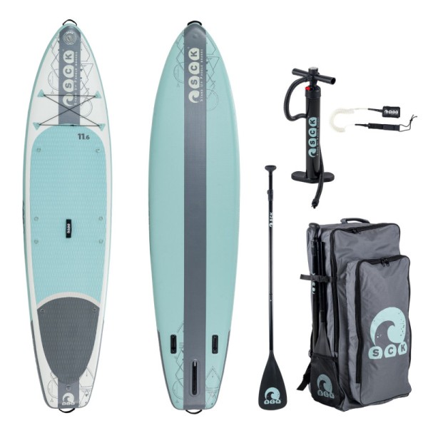 SCK φουσκωτή σανίδα SUP Mare Nero 11’6” πακέτο (350 x 81 x 15cm)