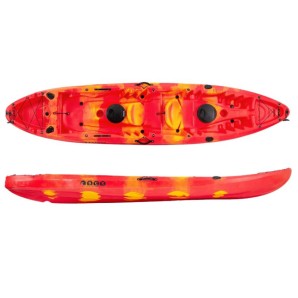 Nereus HD θαλάσσιο καγιάκ 2+1 θέσεων SCK κόκκινο- κίτρινο