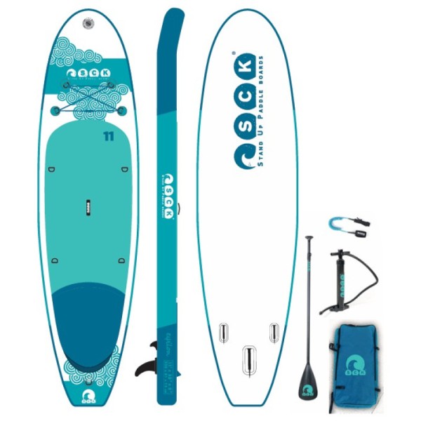 SCK φουσκωτή σανίδα SUP eψilon 11′ πακέτο (335 x 81 x 13 cm)