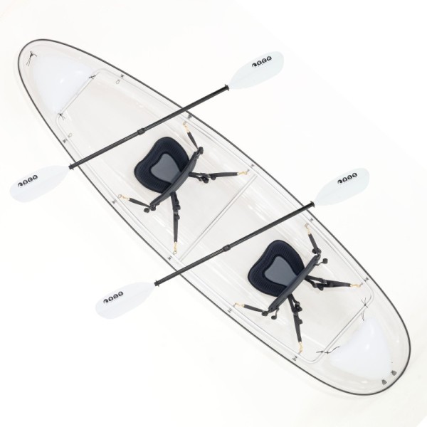 Serenus 2 θαλάσσιο διθέσιο διάφανο κανό SCK με κουπιά και καθίσματα