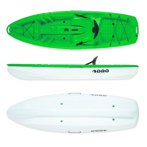 Tipsy 254 μονοθέσιο καγιάκ με λευκή γάστρα SCK Πράσινο-Άσπρο