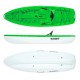 Tipsy 254 μονοθέσιο καγιάκ με λευκή γάστρα SCK Πράσινο-Άσπρο