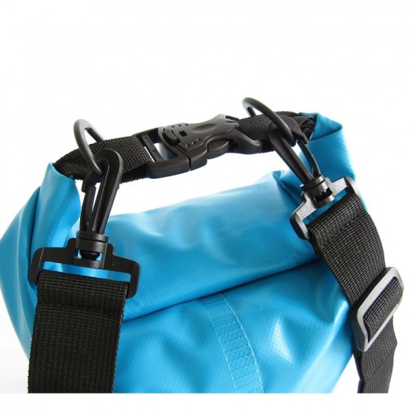 Αδιάβροχος σάκος με ιμάντες πλάτης 15L μπλε