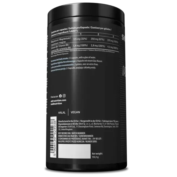 Magnesium + B6  SKILLNUTRITION (180caps)