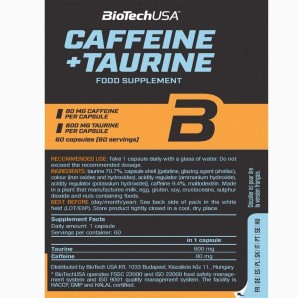 Caffeine+Taurine BioTech (60caps)