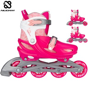 Nijdam Inline Skates Ρυθμιζόμενα (N22AA01 )3‑σε‑1 "Floral Switch"
